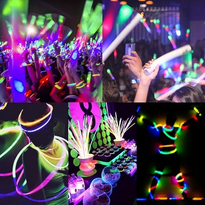 Glow Sticks Bulk Wholesale Bracelets, 1000 8” White Glow Stick Glow Bracelets, Bright Color, Glow 8-12 Hrs, Glow Party Favors Supplies, Sturdy Packaging, GlowWithUs Brand