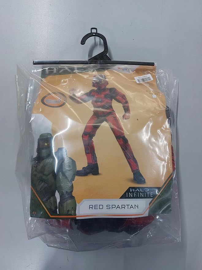 Halo Infinite Red Spartan Costume, Kids Size Video Game Inspired Character Jumpsuit